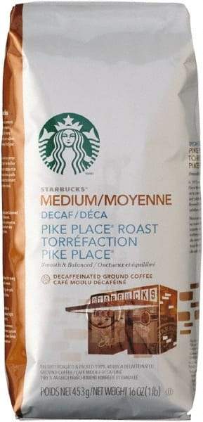 Starbucks - Coffee, Ground, Pike Place Decaf, 1 Lb Bag - Exact Industrial Supply