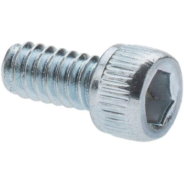 Value Collection - #5-40 UNC Hex Socket Drive, Socket Cap Screw - Alloy Steel, Zinc-Plated Finish, Fully Threaded, 3/4" Length Under Head - Exact Industrial Supply