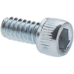 Value Collection - #5-40 UNC Hex Socket Drive, Socket Cap Screw - Alloy Steel, Zinc-Plated Finish, Fully Threaded, 1/2" Length Under Head - Exact Industrial Supply