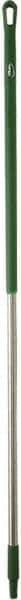 Vikan - 59 x 1-1/4" Aluminum Squeegee Handle - European Threaded Connection, Green - Exact Industrial Supply