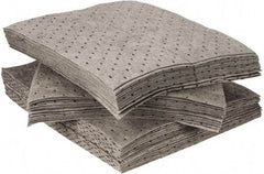 Brady SPC Sorbents - 17 Gal Capacity per Package, Universal Pad - 17" Long x 15" Wide, Gray, Polypropylene - Exact Industrial Supply