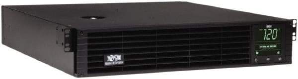 Tripp-Lite - 20 Amp, 2,200 VA, Tower & Rack Mount Line Interactive Backup Uninterruptible Power Supply - Backup 4-1/2 min with Full Load & 20 min with Half Load, 120 VAC Input & Output, 1,920 Watt Output, 1 Phases, 8 Outlets - Exact Industrial Supply