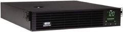 Tripp-Lite - 20 Amp, 2,200 VA, Tower & Rack Mount Line Interactive Backup Uninterruptible Power Supply - Backup 4-1/2 min with Full Load & 20 min with Half Load, 120 VAC Input & Output, 1,920 Watt Output, 1 Phases, 8 Outlets - Exact Industrial Supply