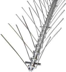 Bird-X - Stainless Steel Bird Spikes - 4.3 Inch High x 1/2 Inch Wide x 10 Ft. Long - Exact Industrial Supply