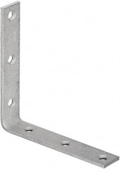 National Mfg. - 6" Long x 1-1/8" Wide, Galvanized Steel, Corner Brace - Galvanized - Exact Industrial Supply