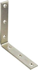 National Mfg. - 6" Long x 1-1/8" Wide, Steel, Corner Brace - Zinc Plated - Exact Industrial Supply