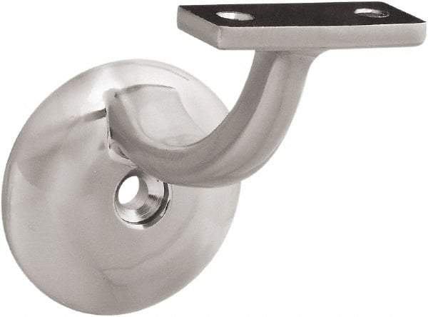 National Mfg. - 250 Lb Capacity, Satin Nickel Coated, Handrail Bracket - 3" Long, 6.4" High, 0.900" Wide - Exact Industrial Supply
