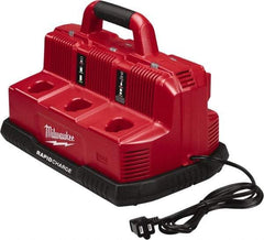 Milwaukee Tool - 18 Volt, 6 Battery Lithium-Ion Power Tool Charger - 1 hr to Charge - Exact Industrial Supply