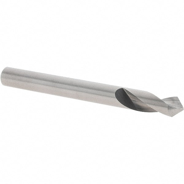 Chicago-Latrobe - 1/4" Body Diam, 90°, 2-1/2" OAL, Solid Carbide Spotting Drill - Exact Industrial Supply