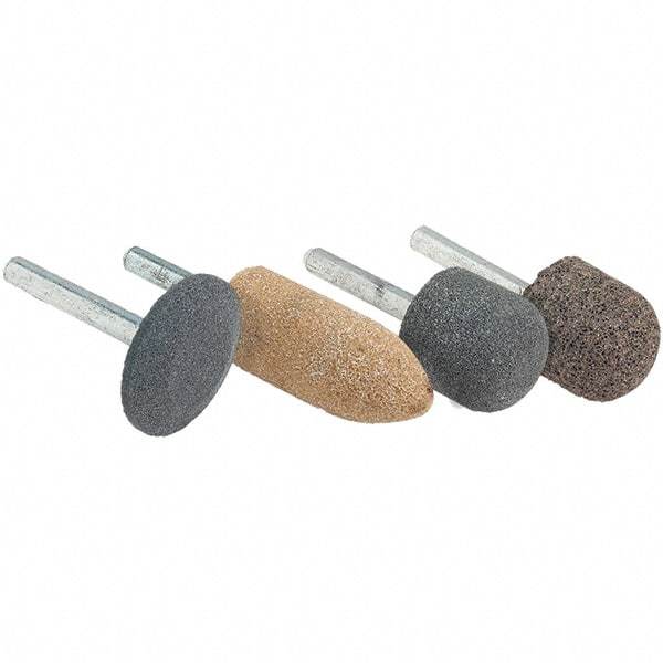 WALTER Surface Technologies - 3/4" Head Diam, A5, Tree End, Ceramic Mounted Point - Brown, Fine Grade, 45,000 RPM - Exact Industrial Supply
