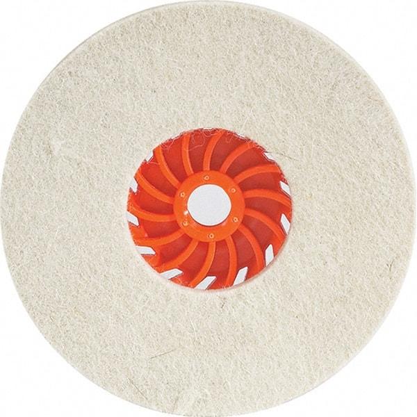 WALTER Surface Technologies - 5" Diam x 1/2" Thick Unmounted Buffing Wheel - Felt Cup Disc, 5/8-11 Arbor Hole, Hard Density - Exact Industrial Supply