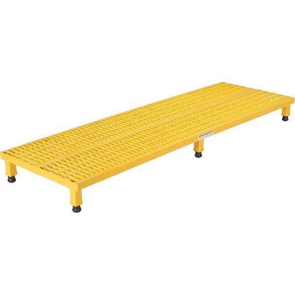Vestil - 5" High x 24" Wide x 72" Deep, Yellow Step Stand - Steel, 500 Lb Capacity - Exact Industrial Supply