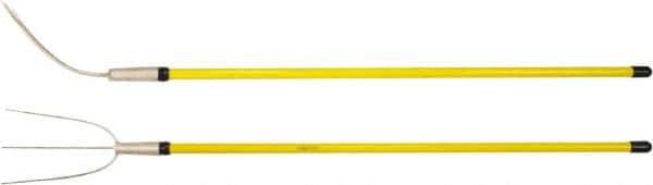Ampco - Hay Fork with 54" Straight Fiberglass Handle - 7" Blade Width, 3 Tines, 11-1/2" Tine Length - Exact Industrial Supply
