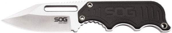 SOG Specialty Knives - 2-19/64" Long Blade, 5Cr15MoV Stainless Steel, Fine Edge, Fixed Blade Knife - 5.9" OAL, Includes Hard Molded Nylon Sheath - Exact Industrial Supply