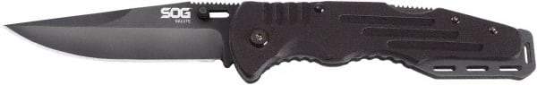 SOG Specialty Knives - 3-5/8" Blade, 8-1/4" OAL, Straight Clip Point Folding Knife - 4-5/8" Closed Length, G-10, 1 Blade, 1 Edge - Exact Industrial Supply