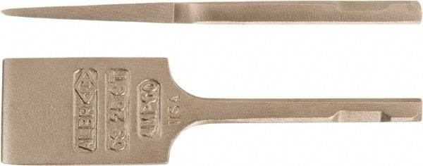 Ampco - 1-1/4" Head Width, 3-1/2" OAL, 3/4" Shank Diam, Scaling Chisel - Square Drive, Square Shank - Exact Industrial Supply