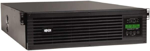 Tripp-Lite - 20 Amp, 3,000 VA, Tower & Rack Mount Online Backup Uninterruptible Power Supply - Backup 4 min with Full Load & 13.2 min with Half Load, 120 VAC Input & Output, 2,700 Watt Output, 1 Phases, 9 Outlets - Exact Industrial Supply