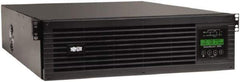 Tripp-Lite - 20 Amp, 3,000 VA, Tower & Rack Mount Online Backup Uninterruptible Power Supply - Backup 4 min with Full Load & 13.2 min with Half Load, 120 VAC Input & Output, 2,700 Watt Output, 1 Phases, 9 Outlets - Exact Industrial Supply