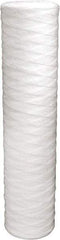 Value Collection - 4-1/2" OD, 50µ, Polypropylene String-Wound Cartridge Filter - 20" Long, Reduces Dirt & Rust - Exact Industrial Supply