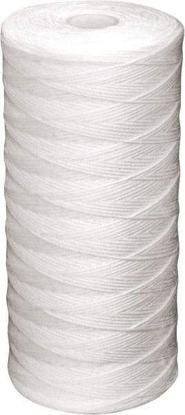 Value Collection - 4-1/2" OD, 25µ, Polypropylene String-Wound Cartridge Filter - 20" Long, Reduces Sediments - Exact Industrial Supply
