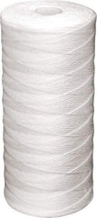 Value Collection - 4-1/2" OD, 50µ, Polypropylene String-Wound Cartridge Filter - 9-7/8" Long, Reduces Dirt & Rust - Exact Industrial Supply