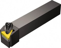 Sandvik Coromant - DTFN, Left Hand Cut, -1° Lead Angle, 1" Shank Height x 1" Shank Width, Negative Rake Indexable Turning Toolholder - 6" OAL, TNMG 22 04 08 Insert Compatibility, Series T-Max P - Exact Industrial Supply