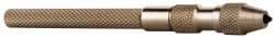 Starrett - 5" Long, 0.04" Capacity, Pin Vise - 5" Long, 0.025" Min Capacity - Exact Industrial Supply