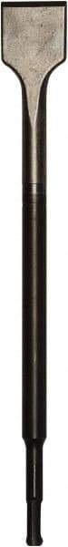 DeWALT - 1-1/2" Head Width, 12" OAL, 0.4" Shank Diam, Scaling Chisel - SDS Plus Drive, SDS Plus Shank, Steel - Exact Industrial Supply