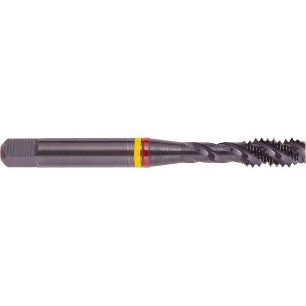 Regal Cutting Tools - 1/4-28 UNF 3 Flute Bottoming Spiral Flute Tap - Powdered Metal, Oxide Finish, Right Hand Flute, Right Hand Thread, H5, Series Triple Crown - Exact Industrial Supply