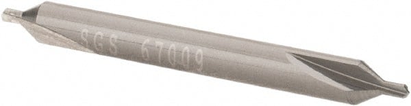 SGS - Metric Plain Cut 60° Incl Angle Solid Carbide Combo Drill & Countersink - Exact Industrial Supply