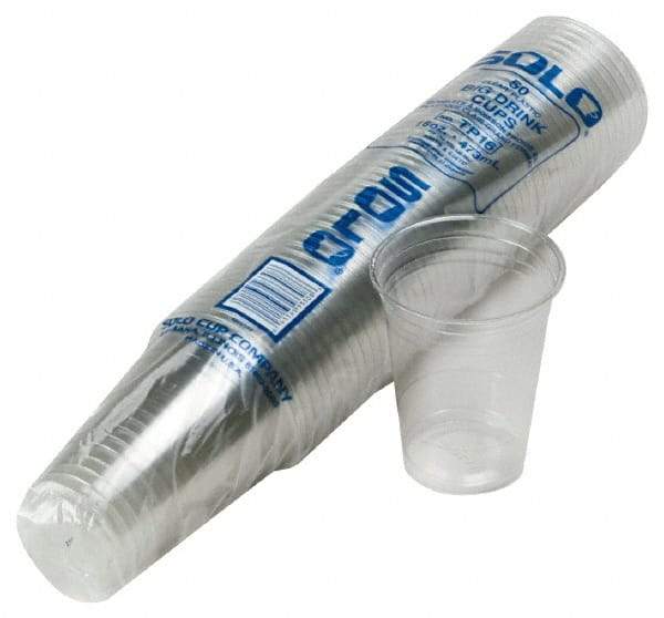 Solo - Solo Plastic Cold Cups, 16 oz Clear - Plastic Cold Cups, 16 Ounce Clear - Exact Industrial Supply