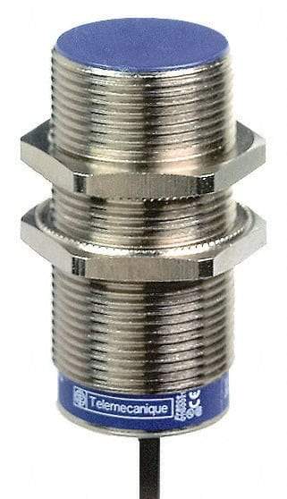Telemecanique Sensors - PNP, 15mm Detection, Cylinder Shielded, Inductive Proximity Sensor - 3 Wires, IP68, IP69K, 12 to 48 VDC, M30x1.5 Thread, 2.44 Inch Long - Exact Industrial Supply