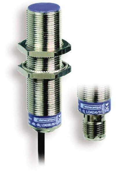 Telemecanique Sensors - PNP, NC, 8mm Detection, Cylinder Shielded, Inductive Proximity Sensor - 3 Wires, IP68, IP69K, 12 to 48 VDC, M18x1 Thread, 2.44 Inch Long - Exact Industrial Supply