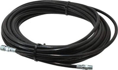 Value Collection - 1/8" ID x 0.3333" OD, 4,800 Working psi, Black Thermoplastic Polyurethane Sewer Hose - 50' Long, -40 to 160°F - Exact Industrial Supply