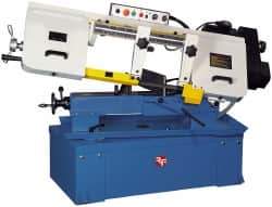 Rong Fu - 10 x 17" Max Capacity, Manual Variable Speed Pulley Horizontal Bandsaw - 30 to 110 & 98 to 360 SFPM Blade Speed, 220 Volts, 45°, 2 hp, 3 Phase - Exact Industrial Supply