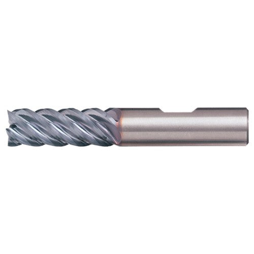 3/16″ × 3/16″ × 5/16″ × 2″ RHS / RHC Solid Carbide 5-Flute High-Performance End Mill for Steel - TiAlN - Exact Industrial Supply