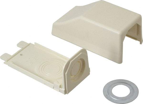 Wiremold - 4-1/2 Inch Long x 2-7/16 Inch Wide x 1-15/16 Inch High, Raceway Fitting - Ivory, For Use with Wiremold 2300 Series Raceways - Exact Industrial Supply