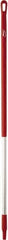 Vikan - 51 x 1-1/4" Aluminum Squeegee Handle - European Threaded Connection, Red - Exact Industrial Supply