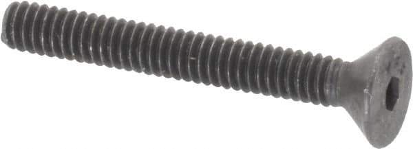 Value Collection - #5-40 UNC Hex Socket Drive, 82° Flat Screw - Alloy Steel, Black Oxide Finish, Fully Threaded, 1" OAL - Exact Industrial Supply