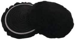 3M - 5-1/4" Diam Lambswool Bonnet Pad - 25/32" Pile, Hook & Loop Attachment - Exact Industrial Supply
