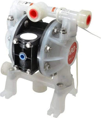 ARO/Ingersoll-Rand - 1/2" NPT, Nonmetallic, Air Operated Diaphragm Pump - Nitrile Diaphragm, Polypropylene Housing - Exact Industrial Supply