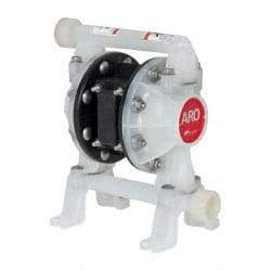 ARO/Ingersoll-Rand - 3/4" NPT, Nonmetallic, Air Operated Diaphragm Pump - Santoprene Diaphragm, Polypropylene Housing - Exact Industrial Supply