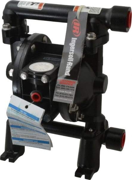 ARO/Ingersoll-Rand - 3/4" NPT, Metallic, Air Operated Diaphragm Pump - Nitrile Diaphragm, Aluminum Housing - Exact Industrial Supply