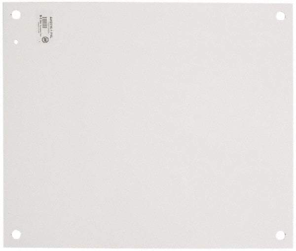 Cooper B-Line - 10-1/4" OAW x 14-1/4" OAH Powder Coat Finish Electrical Enclosure Nonperforated Panel - 16" x 12" Box, 14 Gauge Steel, Use with 16126-1/16128-1 - Exact Industrial Supply