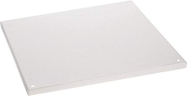 Cooper B-Line - 20-7/8" OAW x 20-7/8" OAH Powder Coat Finish Electrical Enclosure Flanged Panel - 24" x 24" Box, 12 Gauge Steel, Use with 242410-12/242412-12/242416-12/24246-12/24248-12 - Exact Industrial Supply