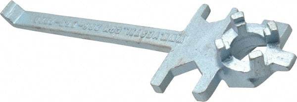 Vestil - 12" Long Cast Steel Drum Plug Wrench - For Use with All Types of Industrial Drum Plugs and Bungs in Metal or Plastic - Exact Industrial Supply