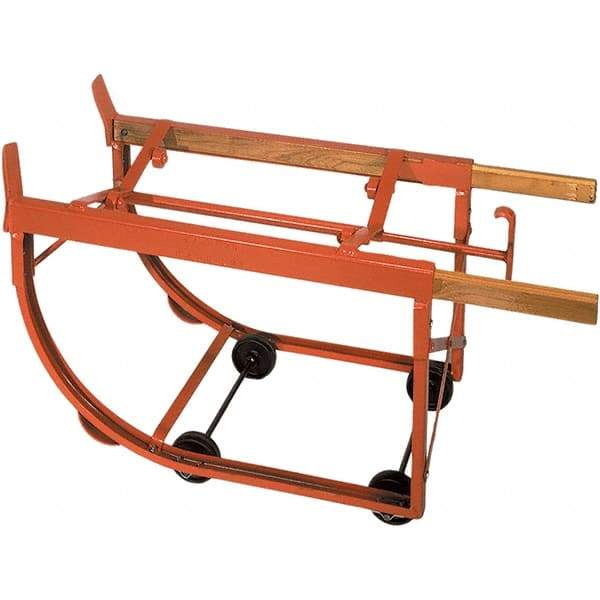 Wesco Industrial Products - 1,000 Lb Load Capacity, 30 & 55 Gal Drum Cradle - 19" Wide x 25-1/2" High, 4 Steel Wheels - Exact Industrial Supply