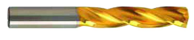 14.9mm Dia-Carbide HP 5XD Drill-150° Point-TiN - Exact Industrial Supply