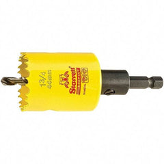 Starrett - 1-3/4" Diam, 2" Cutting Depth, Hole Saw - High Speed Steel Saw, Toothed Edge - Exact Industrial Supply