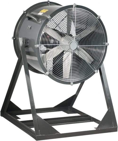 Americraft - 18" Blade, 1/4 hp, 3,050 CFM, Medium Floor Stand Industrial Circulation Fan - Floor Stand, 230/460 Volts, 1 Speed - Exact Industrial Supply